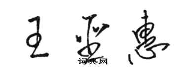 駱恆光王聖惠草書個性簽名怎么寫