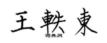 何伯昌王軼東楷書個性簽名怎么寫