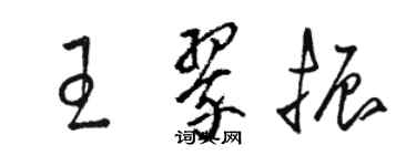 駱恆光王翠振草書個性簽名怎么寫