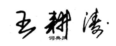 朱錫榮王耕濤草書個性簽名怎么寫