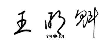 梁錦英王明魁草書個性簽名怎么寫
