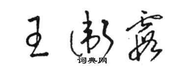 駱恆光王衛霞草書個性簽名怎么寫
