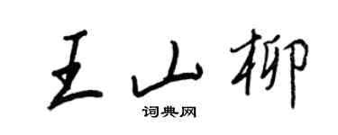 王正良王山柳行書個性簽名怎么寫