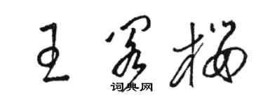 駱恆光王閣櫻草書個性簽名怎么寫