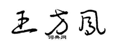 曾慶福王方鳳草書個性簽名怎么寫