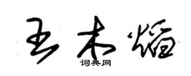 朱錫榮王木焰草書個性簽名怎么寫