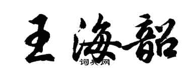 胡問遂王海韶行書個性簽名怎么寫