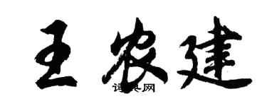 胡問遂王農建行書個性簽名怎么寫