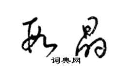 梁錦英段晶草書個性簽名怎么寫