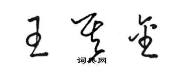 駱恆光王其金草書個性簽名怎么寫