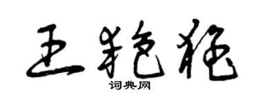 曾慶福王艷猛草書個性簽名怎么寫
