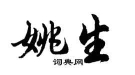 胡問遂姚生行書個性簽名怎么寫