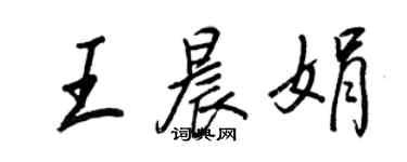王正良王晨娟行書個性簽名怎么寫