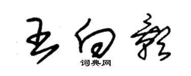 朱錫榮王向影草書個性簽名怎么寫