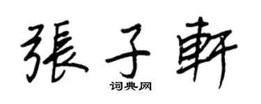 王正良張子軒行書個性簽名怎么寫