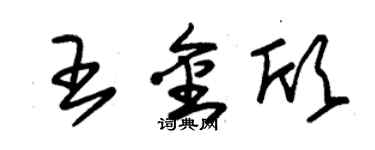 朱錫榮王金欣草書個性簽名怎么寫