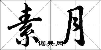 胡問遂素月行書怎么寫