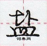 龐中華寫的硬筆行書鹽