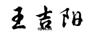 胡問遂王吉陽行書個性簽名怎么寫