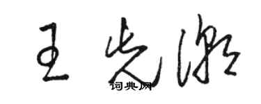 駱恆光王先潮草書個性簽名怎么寫