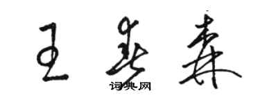 駱恆光王春森草書個性簽名怎么寫