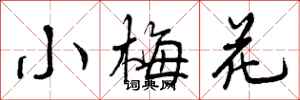 曾慶福小梅花行書怎么寫