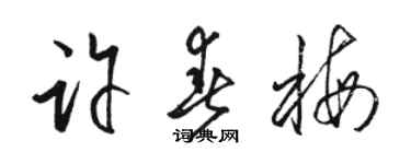 駱恆光許春梅草書個性簽名怎么寫