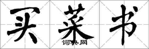 翁闓運買菜書楷書怎么寫