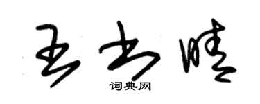 朱錫榮王書晴草書個性簽名怎么寫
