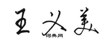 駱恆光王義美行書個性簽名怎么寫