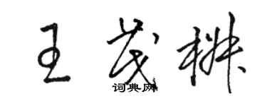 駱恆光王茂椒草書個性簽名怎么寫