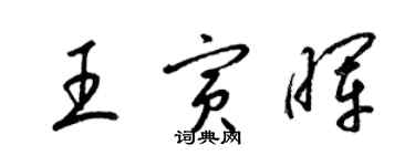 梁錦英王寅暉草書個性簽名怎么寫