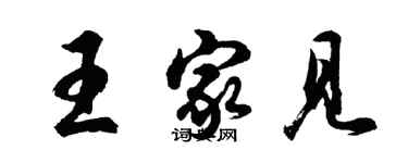 胡問遂王家見行書個性簽名怎么寫