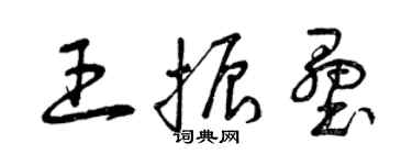 曾慶福王振壘草書個性簽名怎么寫