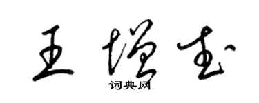 梁錦英王增武草書個性簽名怎么寫