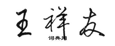 駱恆光王祥友行書個性簽名怎么寫