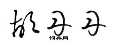 駱恆光胡丹丹草書個性簽名怎么寫