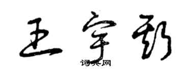 曾慶福王宇斯草書個性簽名怎么寫