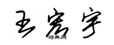 朱錫榮王宏宇草書個性簽名怎么寫