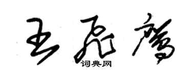 朱錫榮王飛鷹草書個性簽名怎么寫