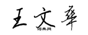 王正良王文華行書個性簽名怎么寫