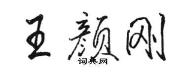 駱恆光王顏剛行書個性簽名怎么寫