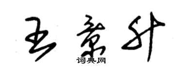 朱錫榮王景升草書個性簽名怎么寫