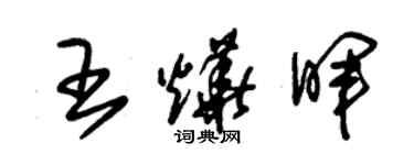 朱錫榮王燁暉草書個性簽名怎么寫