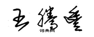 朱錫榮王騰豐草書個性簽名怎么寫