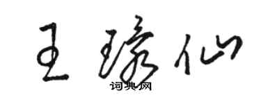 駱恆光王環仙草書個性簽名怎么寫