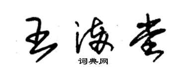 朱錫榮王滿堂草書個性簽名怎么寫