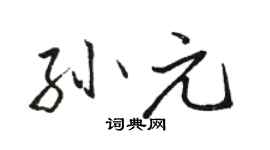 駱恆光孫元行書個性簽名怎么寫