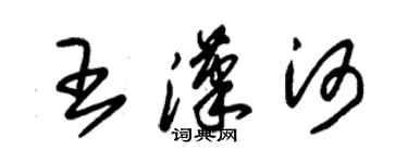 朱錫榮王漢河草書個性簽名怎么寫