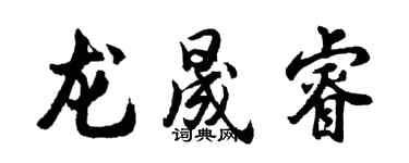 胡問遂龍晟睿行書個性簽名怎么寫